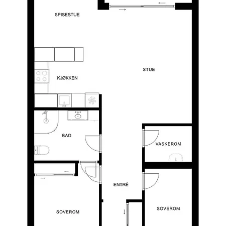 Apartment Lys Og Romslig 3-roms Innglasset Balkong